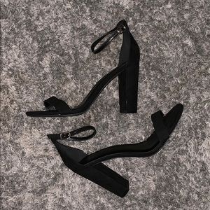 Scrappy black heels